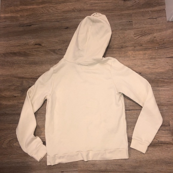 NWOT Hurley Hoodie Cream Off White Animal Print Graphic Text Pullover Sz Large - Picture 2 of 3